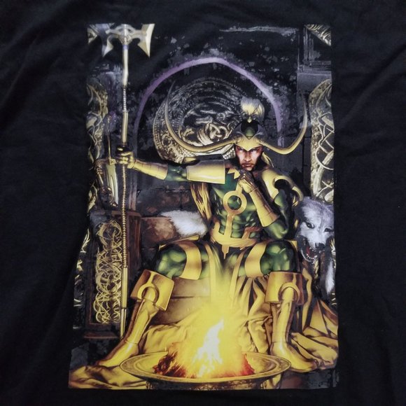 Marvel Loki on Throne T-shirt - Picture 3 of 9